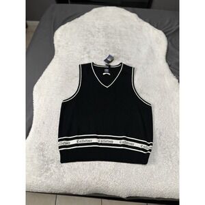 New Callaway Women's Black Knit Pullover Preppy Golf Sweater Vest Size XL